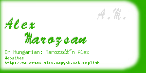 alex marozsan business card